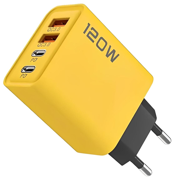 USB-адаптер на 4 порта 120 Вт желтый AR-0000404 фото